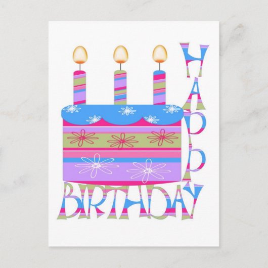 Happy Birthday Briefkaart (Voorkant)