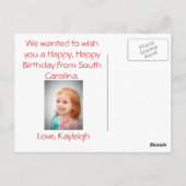 Happy Birthday Briefkaart (Achterkant)