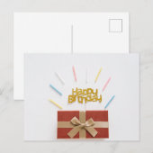 Happy Birthday Briefkaart (Voorkant / Achterkant)