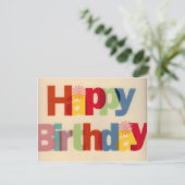 Happy Birthday Briefkaart (Staand voorkant)