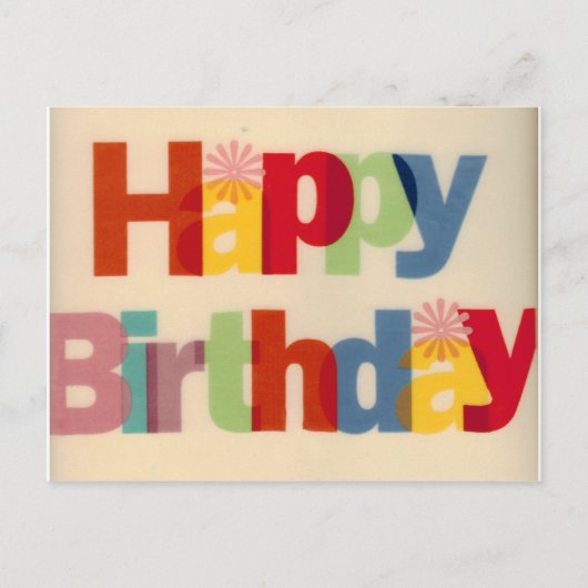 Happy Birthday Briefkaart (Voorkant)