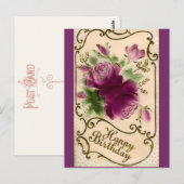 Happy Birthday Briefkaart (Voorkant / Achterkant)