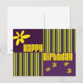 Happy Birthday Briefkaart (Voorkant / Achterkant)