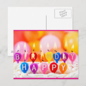 Happy Birthday Briefkaart (Voorkant / Achterkant)