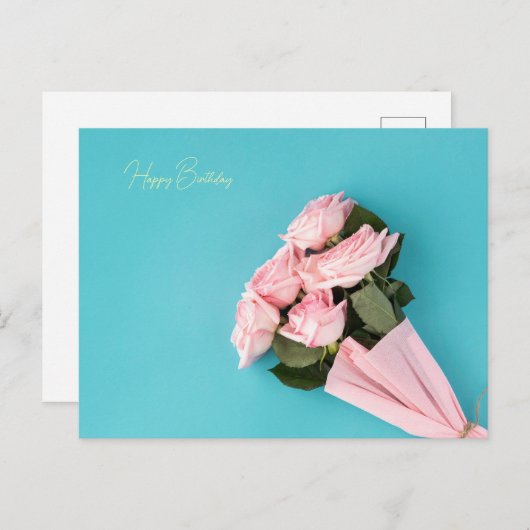 Happy Birthday Briefkaart (Voorkant / Achterkant)