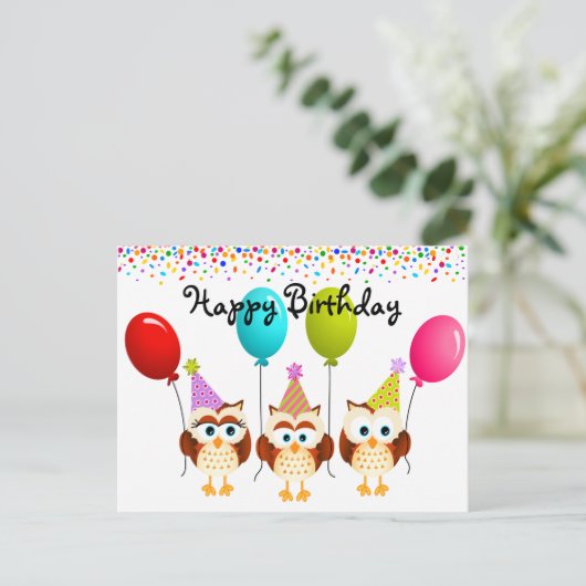 Happy Birthday Briefkaart (Staand voorkant)