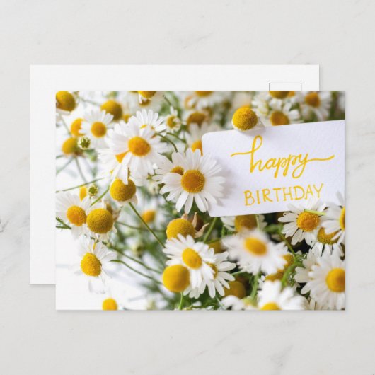 HAPPY BIRTHDAY BRIEFKAART (Voorkant / Achterkant)