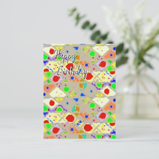 Happy Birthday Briefkaart (Staand voorkant)