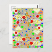 Happy Birthday Briefkaart (Voorkant / Achterkant)