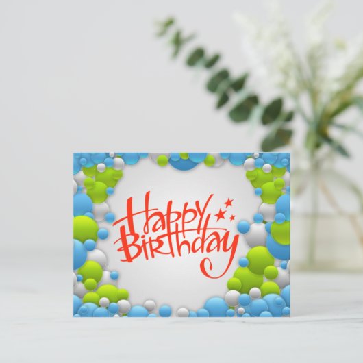 Happy Birthday Briefkaart (Staand voorkant)