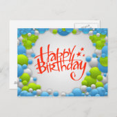 Happy Birthday Briefkaart (Voorkant / Achterkant)