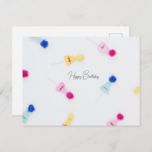 Happy Birthday Briefkaart (Voorkant / Achterkant)