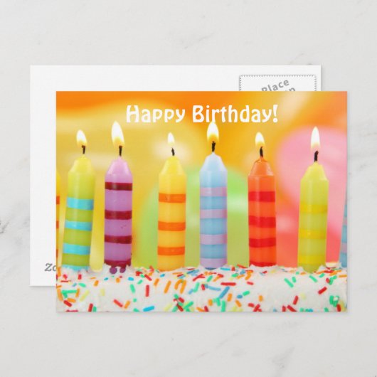 Happy Birthday Briefkaart (Voorkant / Achterkant)