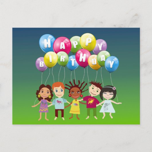 Happy Birthday Briefkaart (Voorkant)