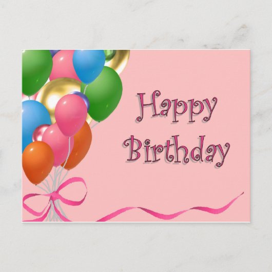 Happy Birthday Briefkaart (Voorkant)