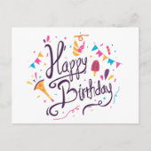 Happy Birthday Briefkaart (Voorkant)