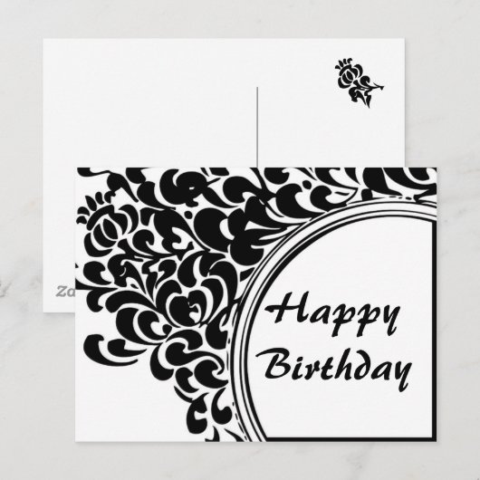  Happy Birthday Briefkaart (Voorkant / Achterkant)