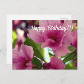 Happy Birthday Briefkaart (Voorkant / Achterkant)