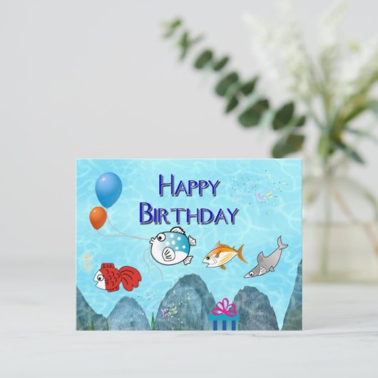 Happy Birthday Briefkaart (Staand voorkant)