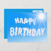 Happy Birthday Briefkaart (Voorkant / Achterkant)