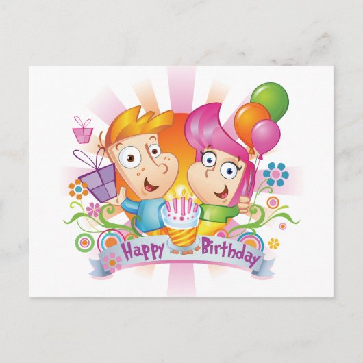 Happy Birthday Briefkaart (Voorkant)