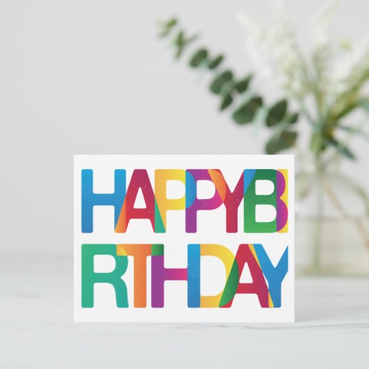 Happy Birthday Briefkaart (Staand voorkant)