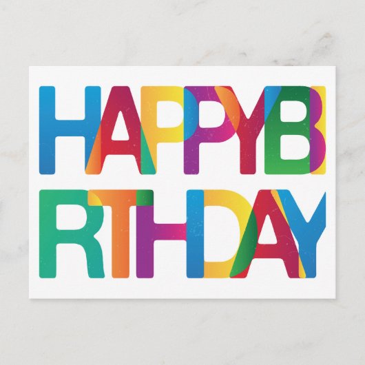 Happy Birthday Briefkaart (Voorkant)