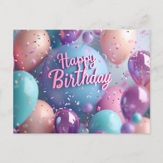 Happy Birthday Briefkaart (Voorkant)