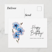 Happy Birthday Briefkaart (Voorkant / Achterkant)