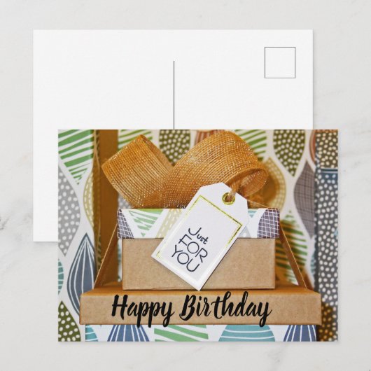 Happy Birthday Briefkaart (Voorkant / Achterkant)