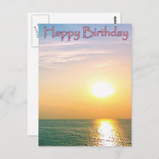 Happy Birthday Briefkaart (Voorkant / Achterkant)