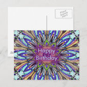 Happy Birthday Briefkaart (Voorkant / Achterkant)