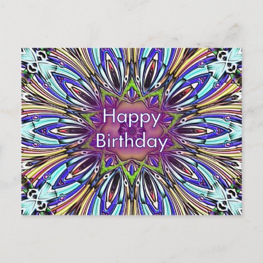 Happy Birthday Briefkaart (Voorkant)