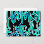 Happy Birthday Briefkaart (Voorkant / Achterkant)