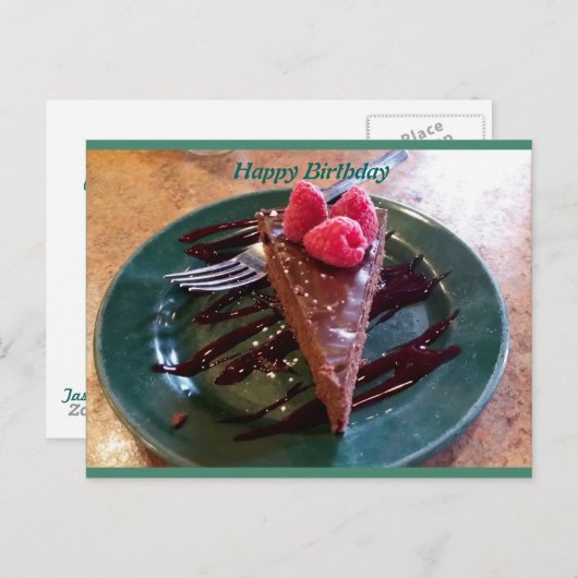 Happy Birthday Briefkaart (Voorkant / Achterkant)