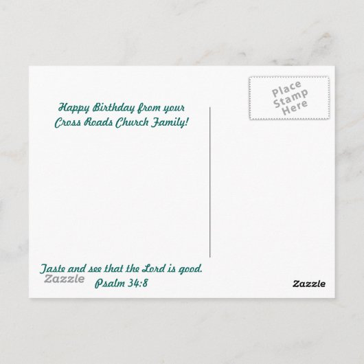 Happy Birthday Briefkaart (Achterkant)