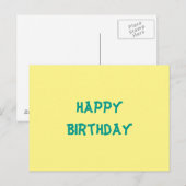 Happy Birthday Briefkaart (Voorkant / Achterkant)