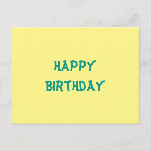 Happy Birthday Briefkaart (Voorkant)
