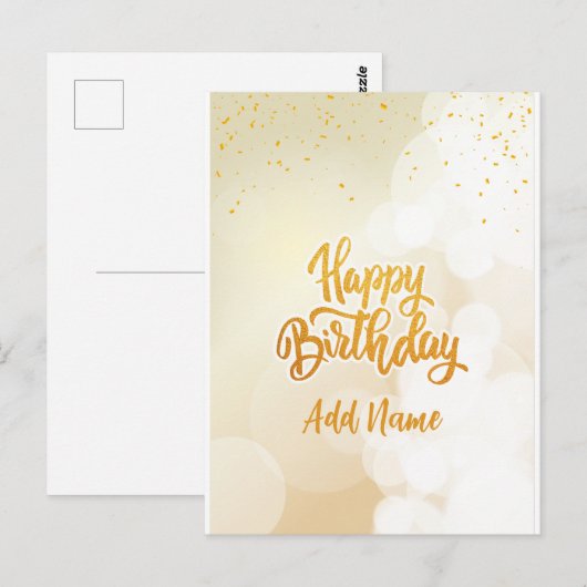 Happy Birthday Briefkaart (Voorkant / Achterkant)