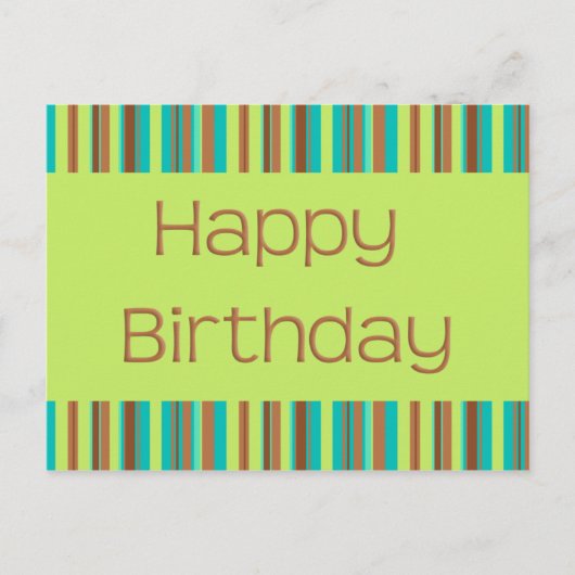 Happy Birthday Briefkaart (Voorkant)