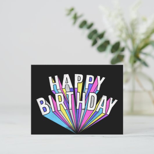 Happy Birthday Briefkaart (Staand voorkant)