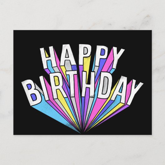 Happy Birthday Briefkaart (Voorkant)