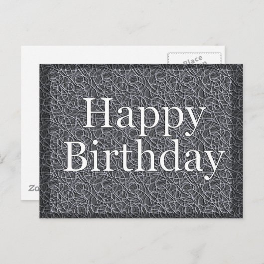 Happy Birthday Briefkaart (Voorkant / Achterkant)