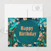 Happy Birthday Briefkaart (Voorkant / Achterkant)
