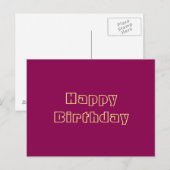 Happy Birthday Briefkaart (Voorkant / Achterkant)