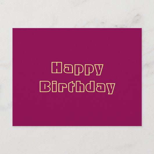 Happy Birthday Briefkaart (Voorkant)