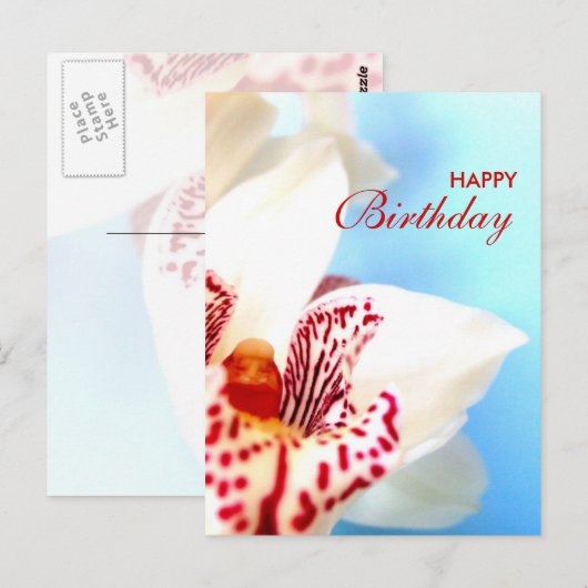 Happy Birthday Briefkaart (Voorkant / Achterkant)