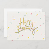 HAPPY BIRTHDAY BRIEFKAART (Voorkant / Achterkant)