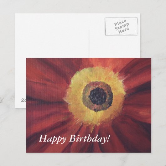 Happy Birthday Briefkaart (Voorkant / Achterkant)