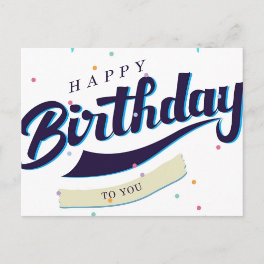 Happy Birthday Briefkaart (Voorkant)